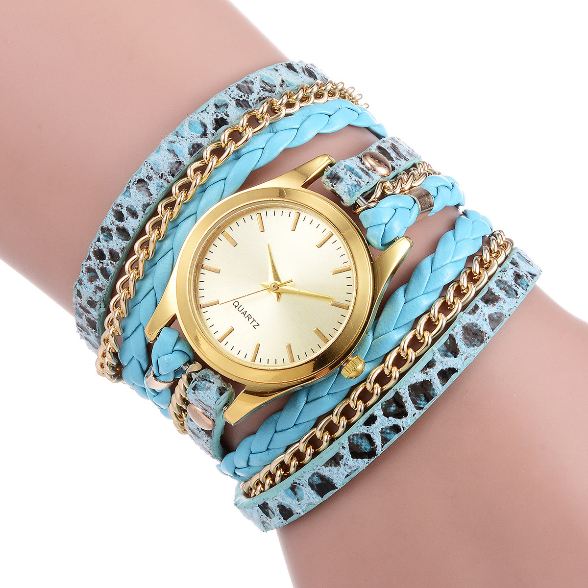 Luxury Watch White - Relógio de Quartzo com Textura de