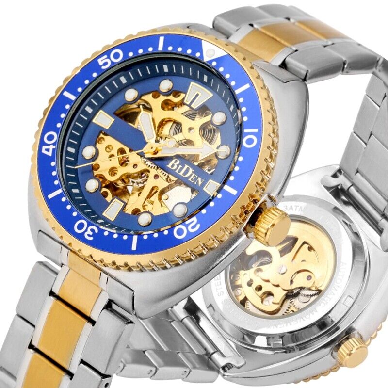 Luxury Watch Nice - BIDEN-Steampunk Esqueleto Mecânico Relógio De Pulso