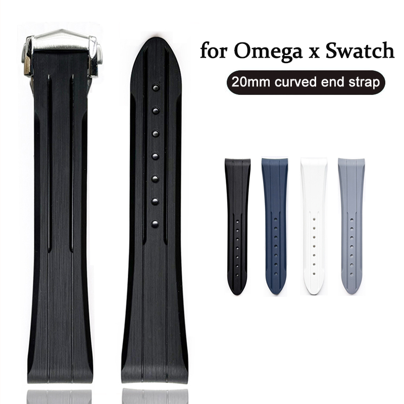 Omega Watch Speedmaster - Pulseira de borracha de 20mm para
