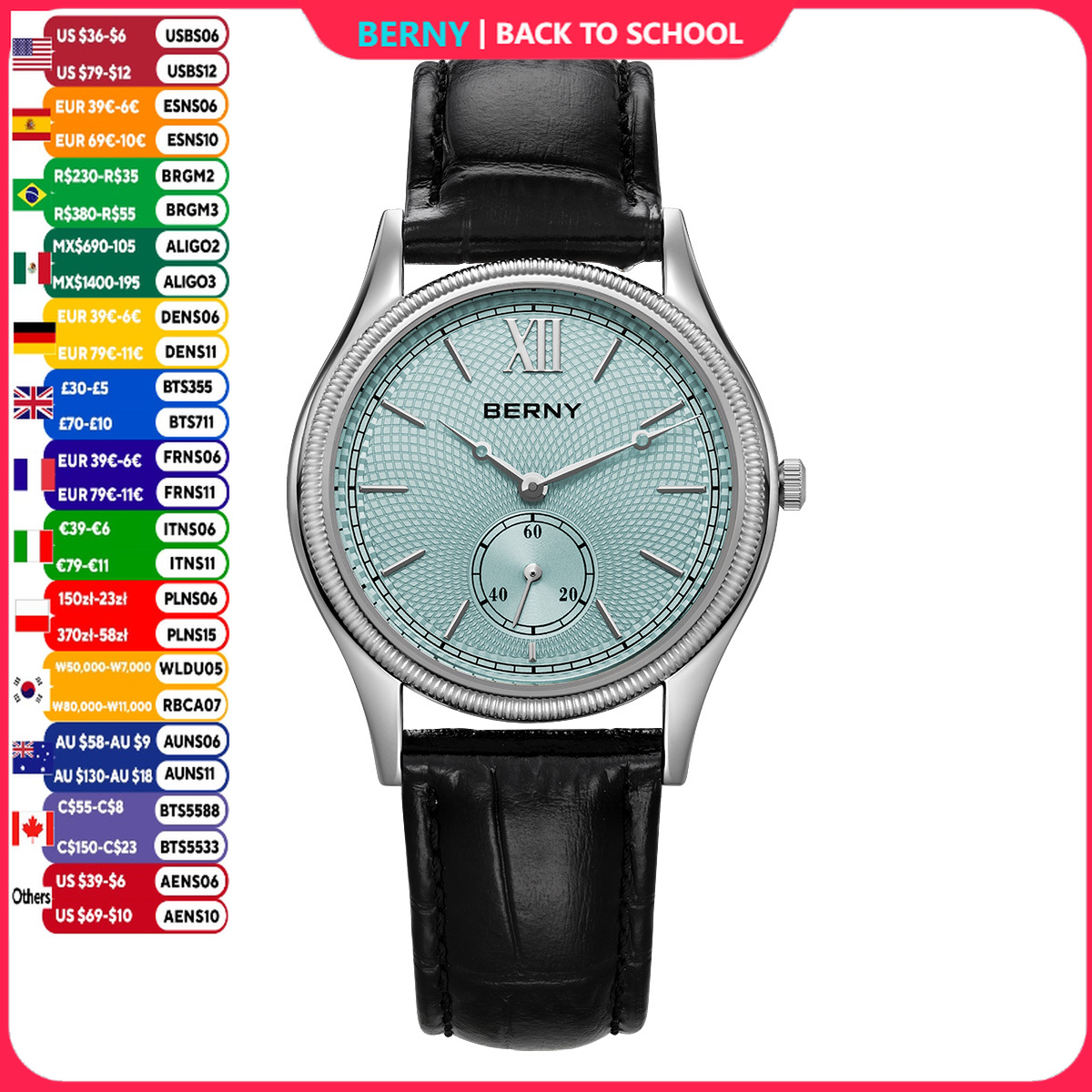 Luxury Watch On Sale - Relógios Masculinos BERNY Slim Luxuosos Clássicos