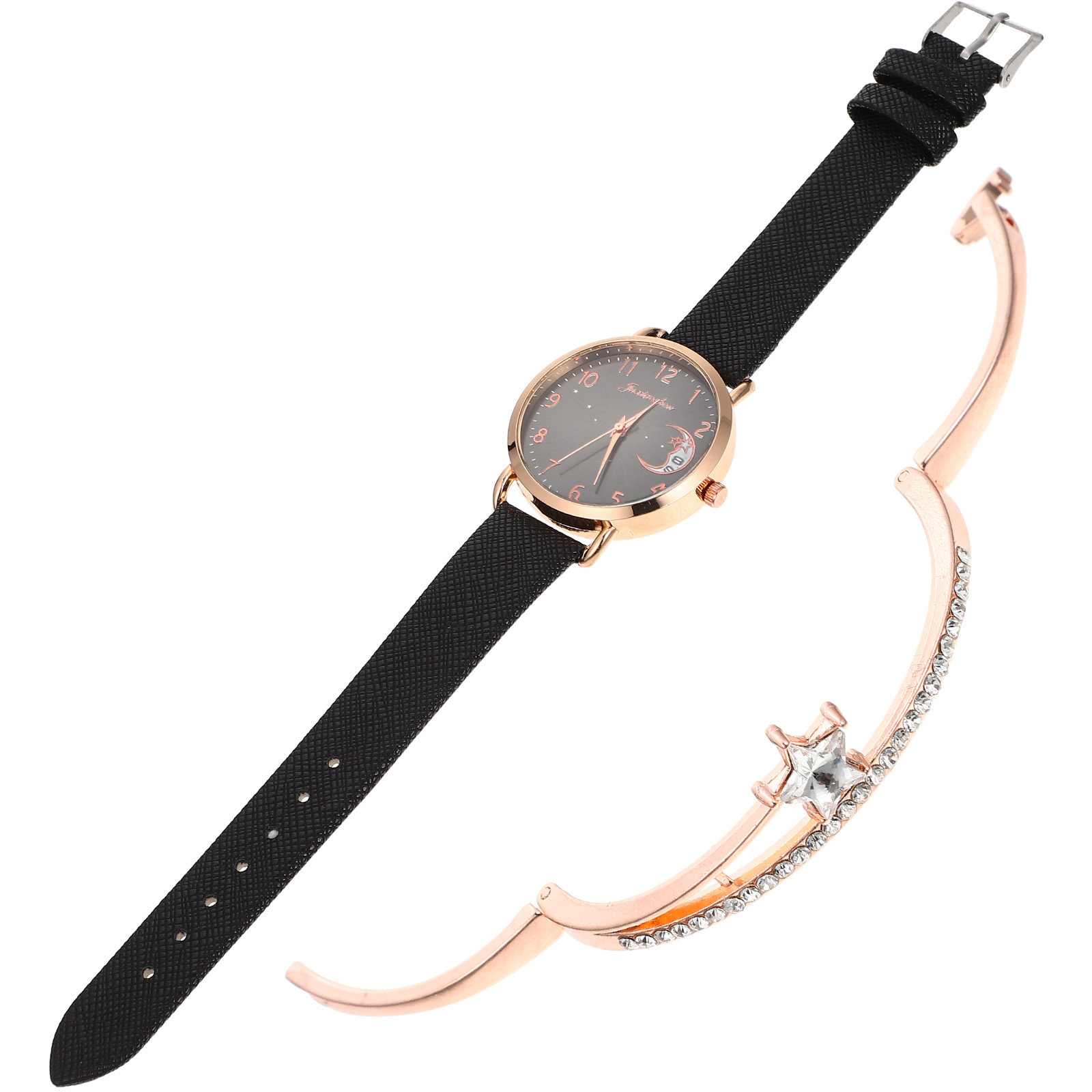 Luxury Watch White - Conjunto Elegante de Relógio e Pulseira