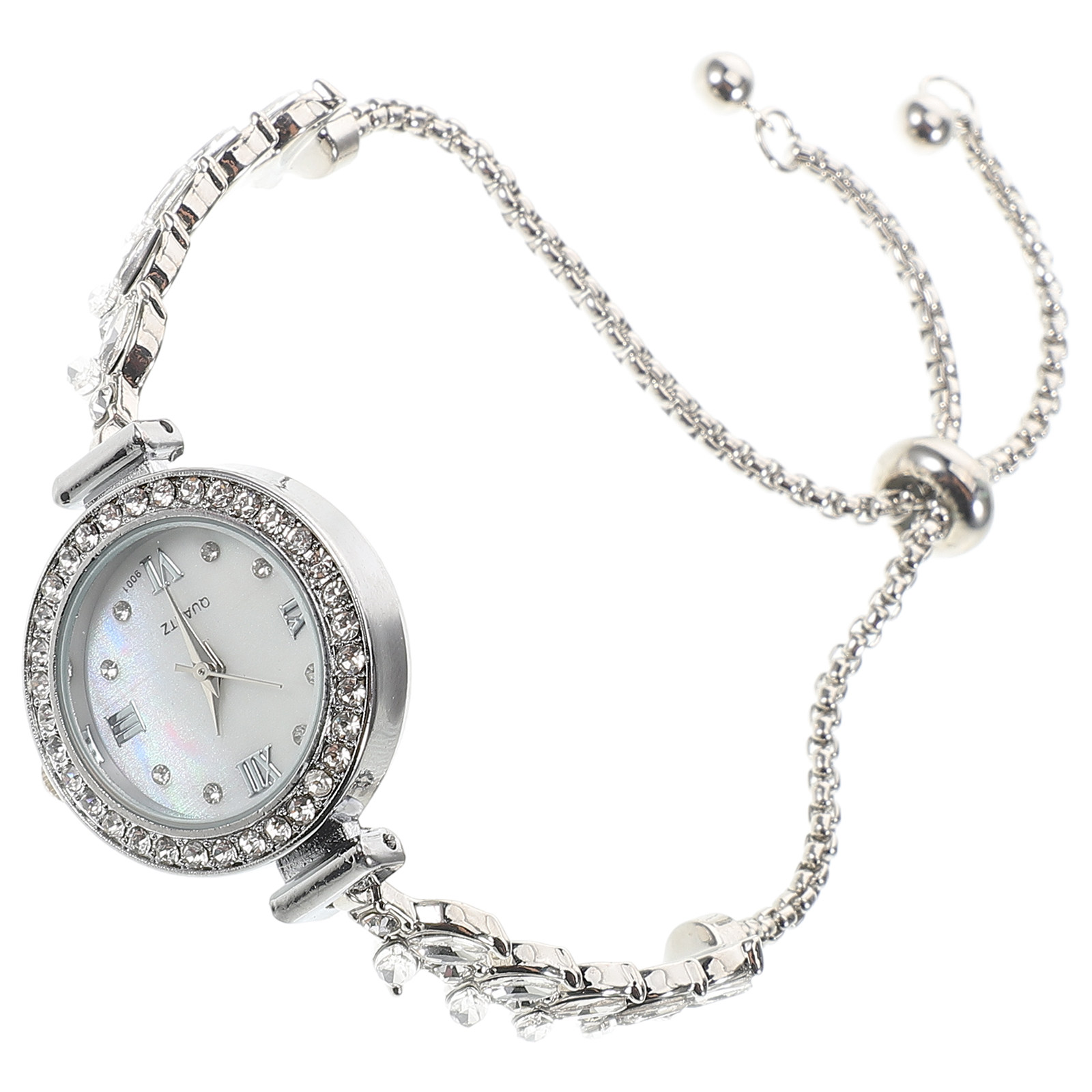 Luxury Watch White - Relógio de Quartzo com Strass para