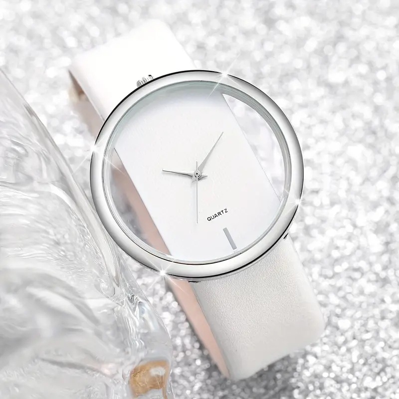 2 pçs moda branco simples reló - Luxury Watch White avaliação e preço