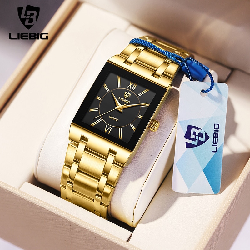 Liebig luxo dourado quartzo re - Luxury Watch News avaliação e preço