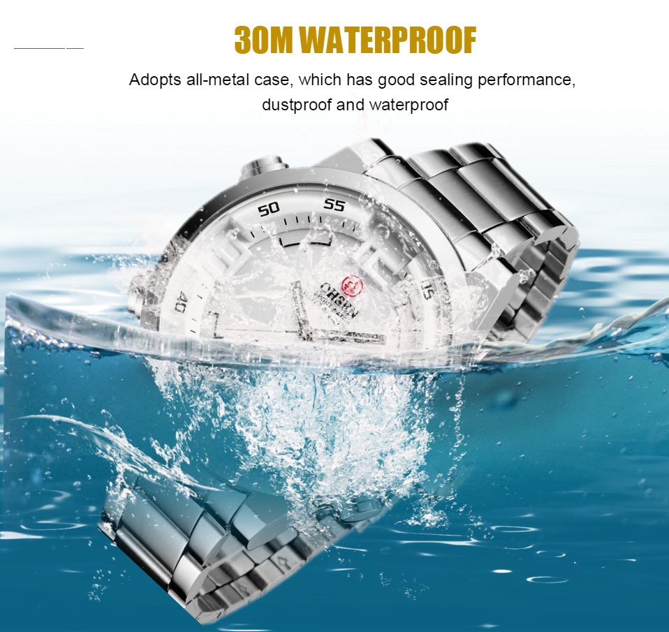 OHSEN-Relógio Quartzo Digital  - Luxury Watch White avaliação e preço