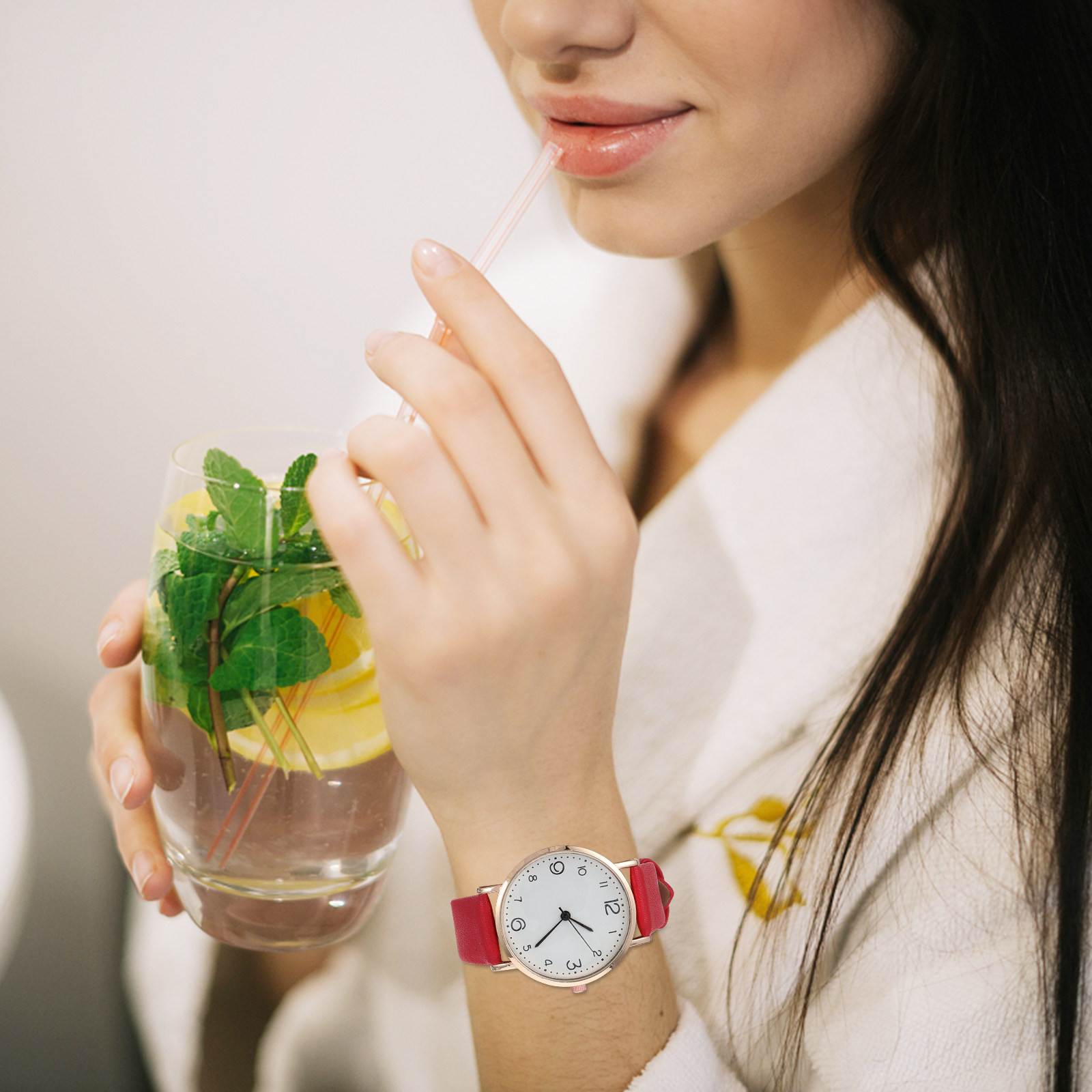 Relógio de Pulso Feminino com  - Luxury Watch White avaliação e preço