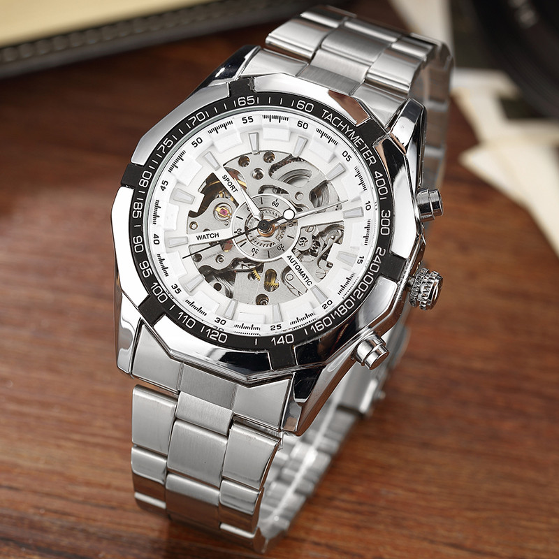 Skeleton Sports Pulseira De Aç - Luxury Watch From China avaliação e preço