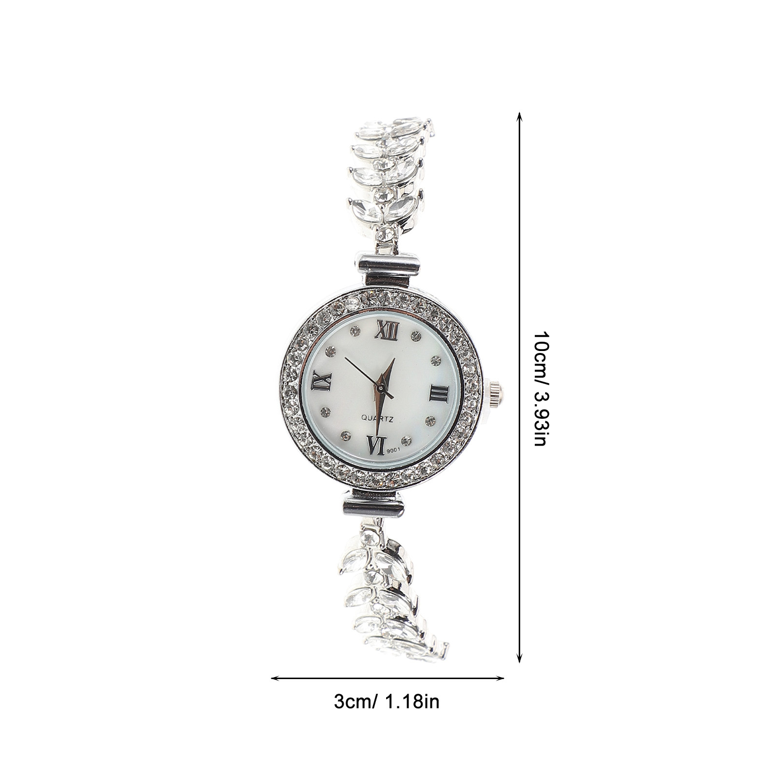 Relógio de Quartzo com Strass  - Luxury Watch White avaliação e preço